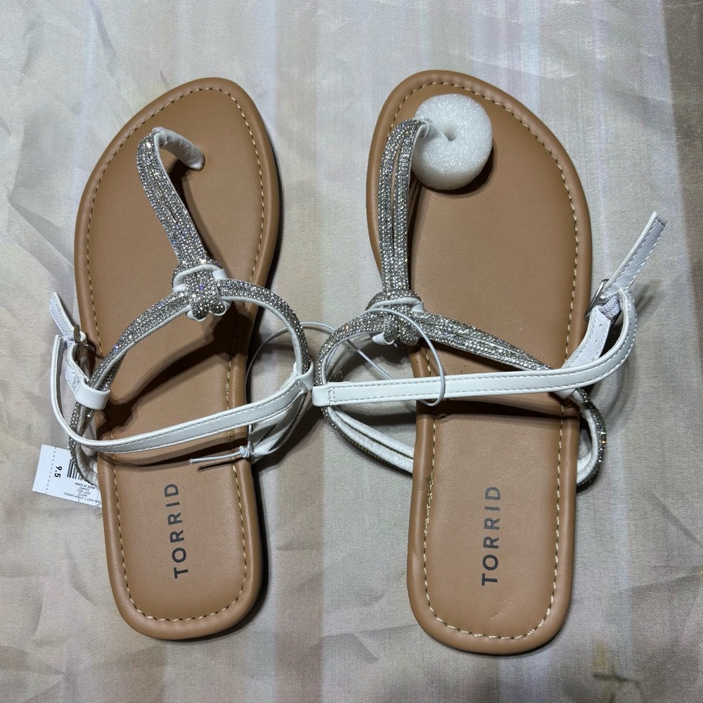 NWT Size 9.5WW Torrid Women's Silver Sandals